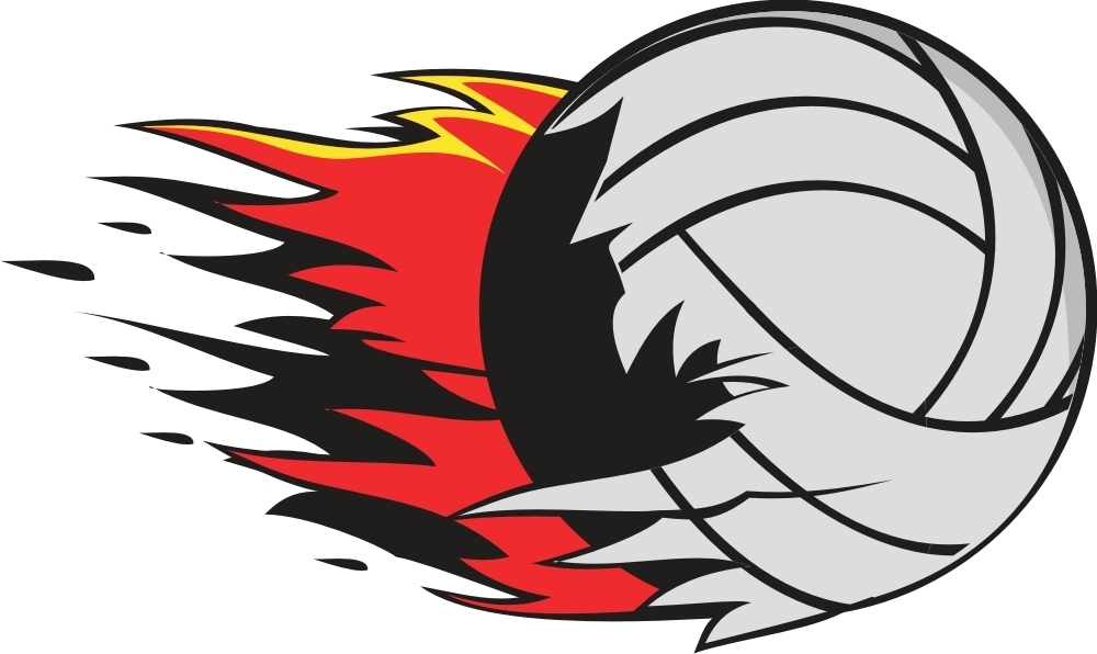 Volleyball on fire 
